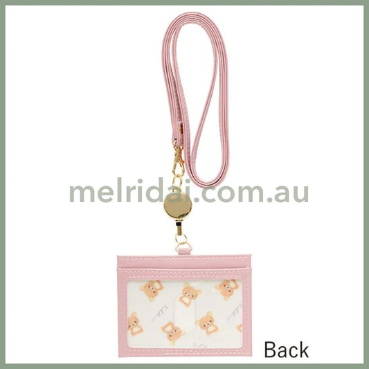 SAN-X | Rilakkuma ID Holder Card Case Reel Pink 80×100mm