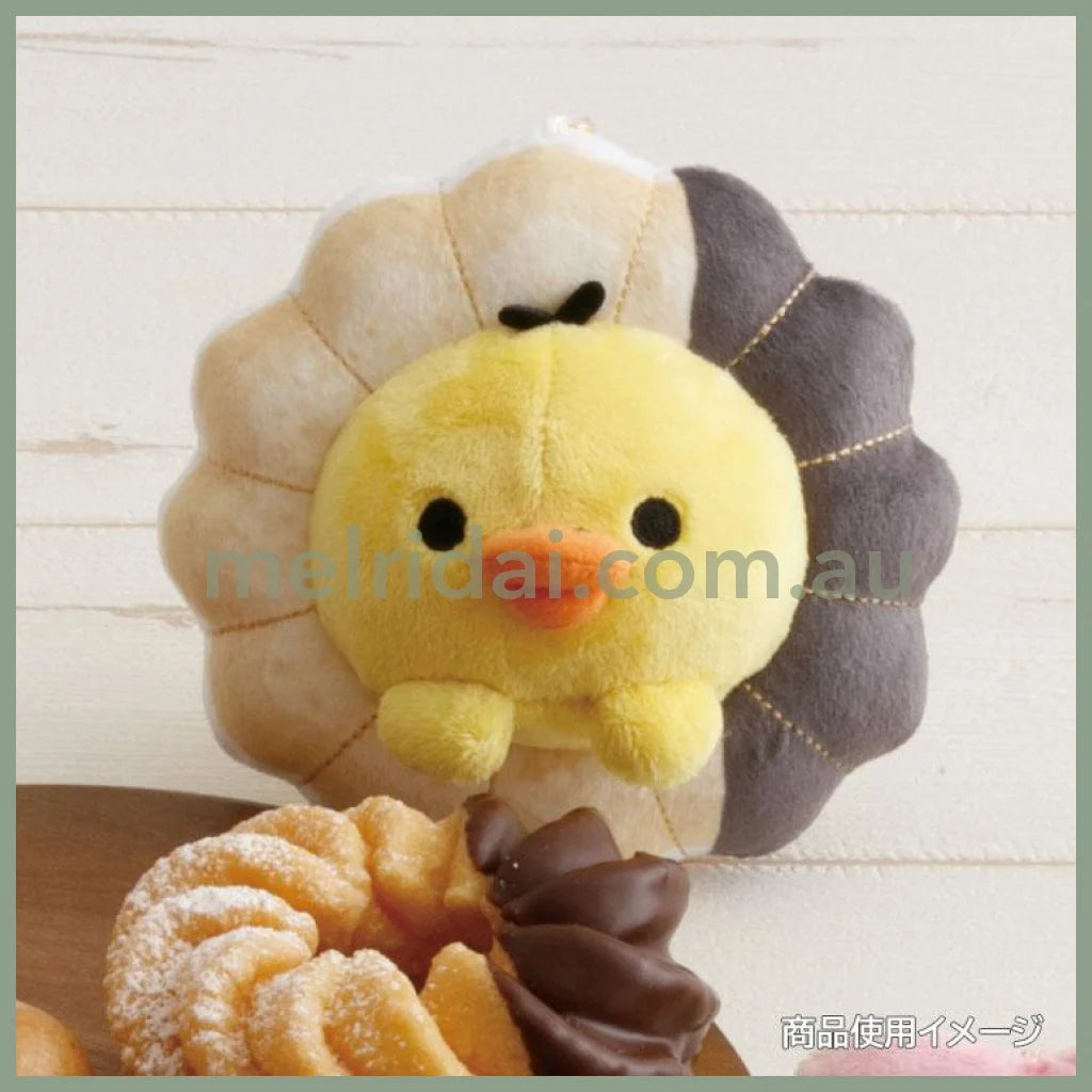 SAN-X | Rilakkuma Kiiroitori Plush Keychain Bag Charm Hanging Plush 110×100×90mm (Mister Donut)