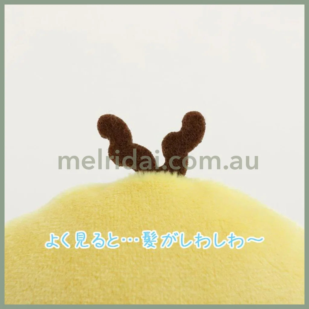 SAN-X | Rilakkuma KiiroiTori Plush Troubled Face Wrinkled Ear 140×110×40mm (Umbrella Rain then Sunny)
