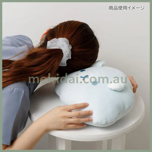 SAN-X | Rilakkuma & Kiiroitori Yellow Chick Two Side Mochi Mochi Cushion Blue 250×370×100mm (Umbrella Rain then Sunny)