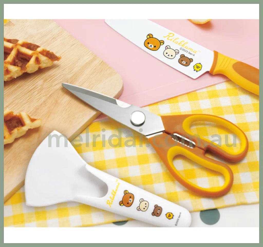 San - X | Rilakkuma Kitchen Scissors With Storage Case 215×89×17Mm 轻松熊 厨房剪刀&收纳套