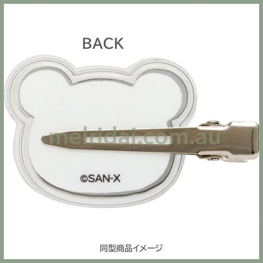 SAN-X | Rilakkuma Korilakkuma Acrylic Hair Clip Set Puffy 110×75mm