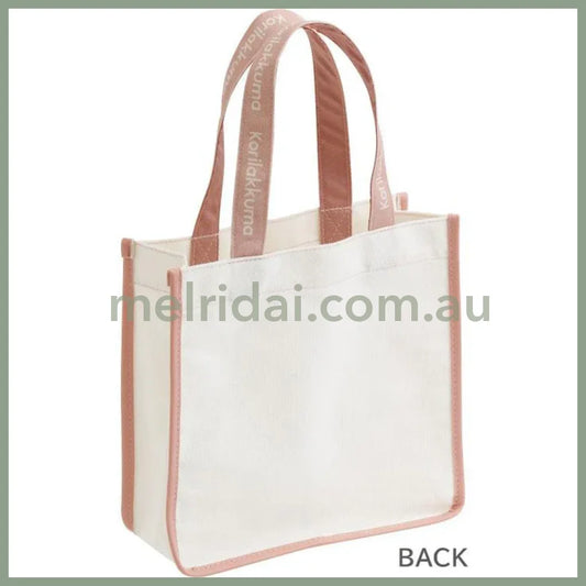 SAN-X | Rilakkuma Korilakkuma Canvas mini Tote Bag With Plush Mascot 240×250×100mm (Basic Rilakkuma Favorite Things