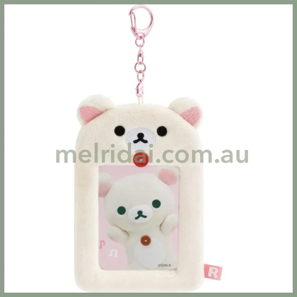 SAN-X | Rilakkuma Korilakkuma Fluffy Photo Keychain Key Holder 125×80×15mm