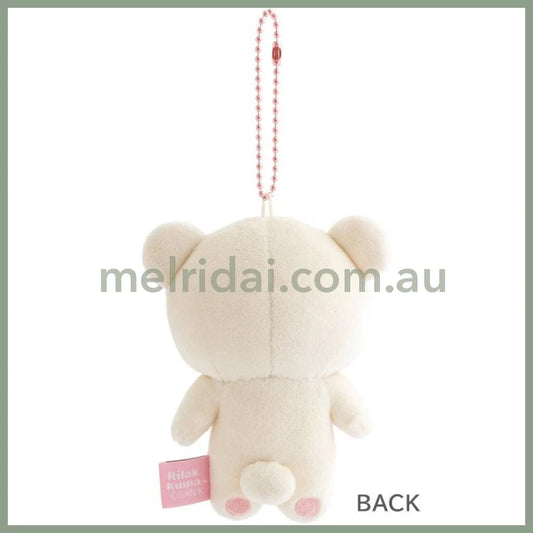 SAN-X | Rilakkuma Korilakkuma Mochimochi Hanging Plush Mascot Holder Plush Keychain Bag Charm 70×85×65mm