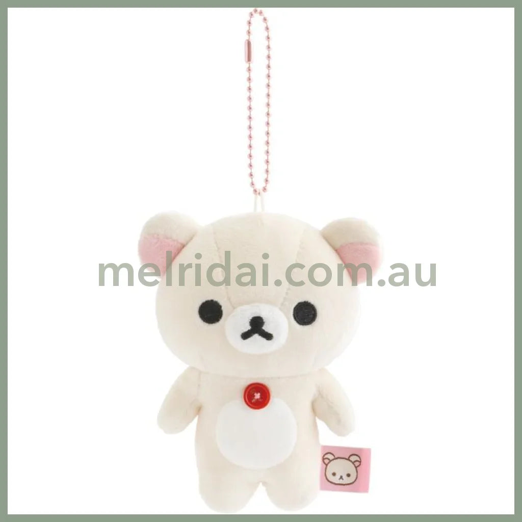 SAN-X | Rilakkuma Korilakkuma Mochimochi Hanging Plush Mascot Holder Plush Keychain Bag Charm 70×85×65mm