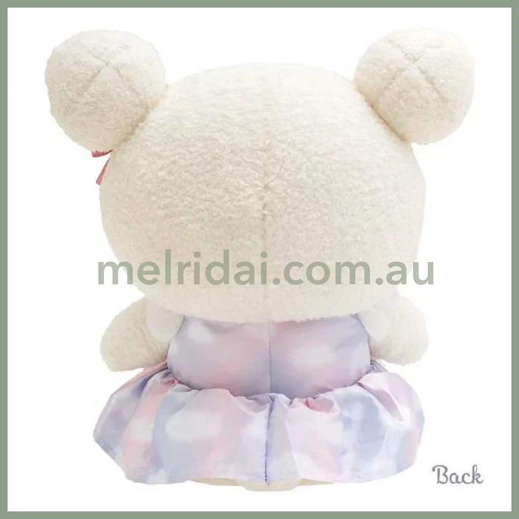 San-X | Rilakkuma Korilakkuma Plush Toy M-Size 300 X 250 180Mm (Osorano Kururin Wataame/Sky Curly