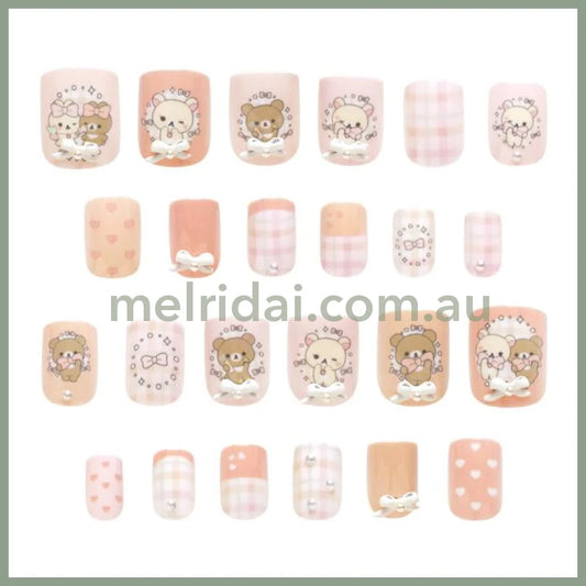 SAN-X | Rilakkuma Makeup Nail Tips 135×65×20mm (24 sheets)