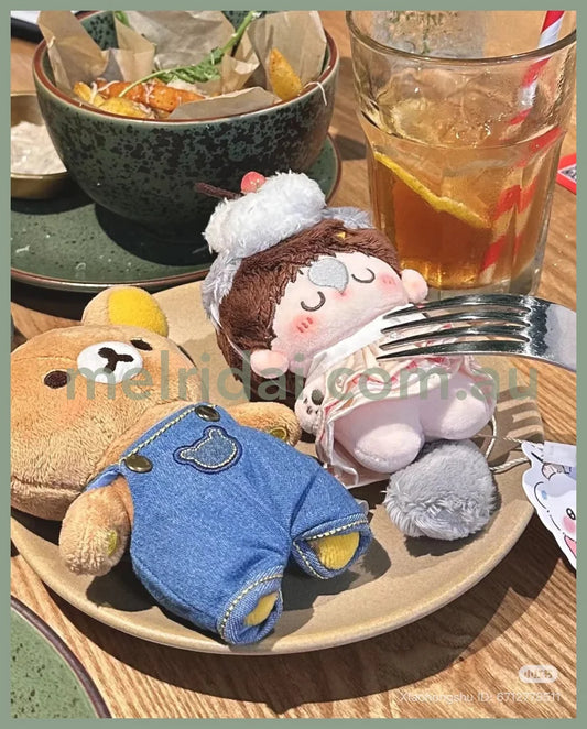 SAN-X | Rilakkuma Mascot Holder Plush Keychain Bag Charm Denim Jeans(Kurashiki Limited)