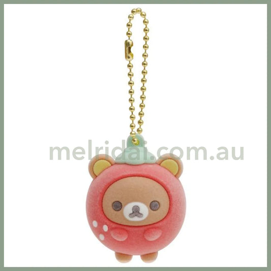 San - X | Rilakkuma Mascot Keychain (Korilakkuma Full Of Strawberry Day) 120×80×45Mm 轻松熊