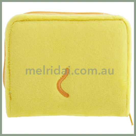 SAN-X | Rilakkuma Mascot Plush Face Bifold Wallet 110×120×35mm (Kiiroitori)