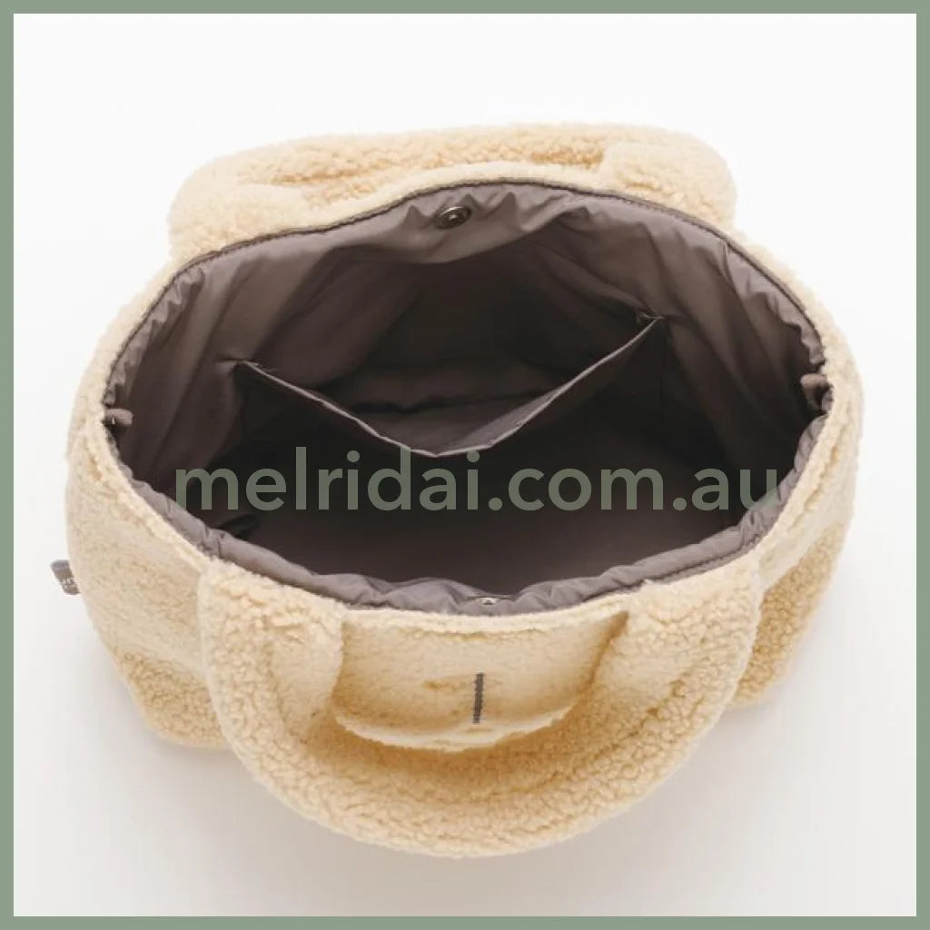 SAN-X | Rilakkuma Mini Tote Bag 200×220×90mm (New Basic BOA ITEMS Moko Moko Fluffy)