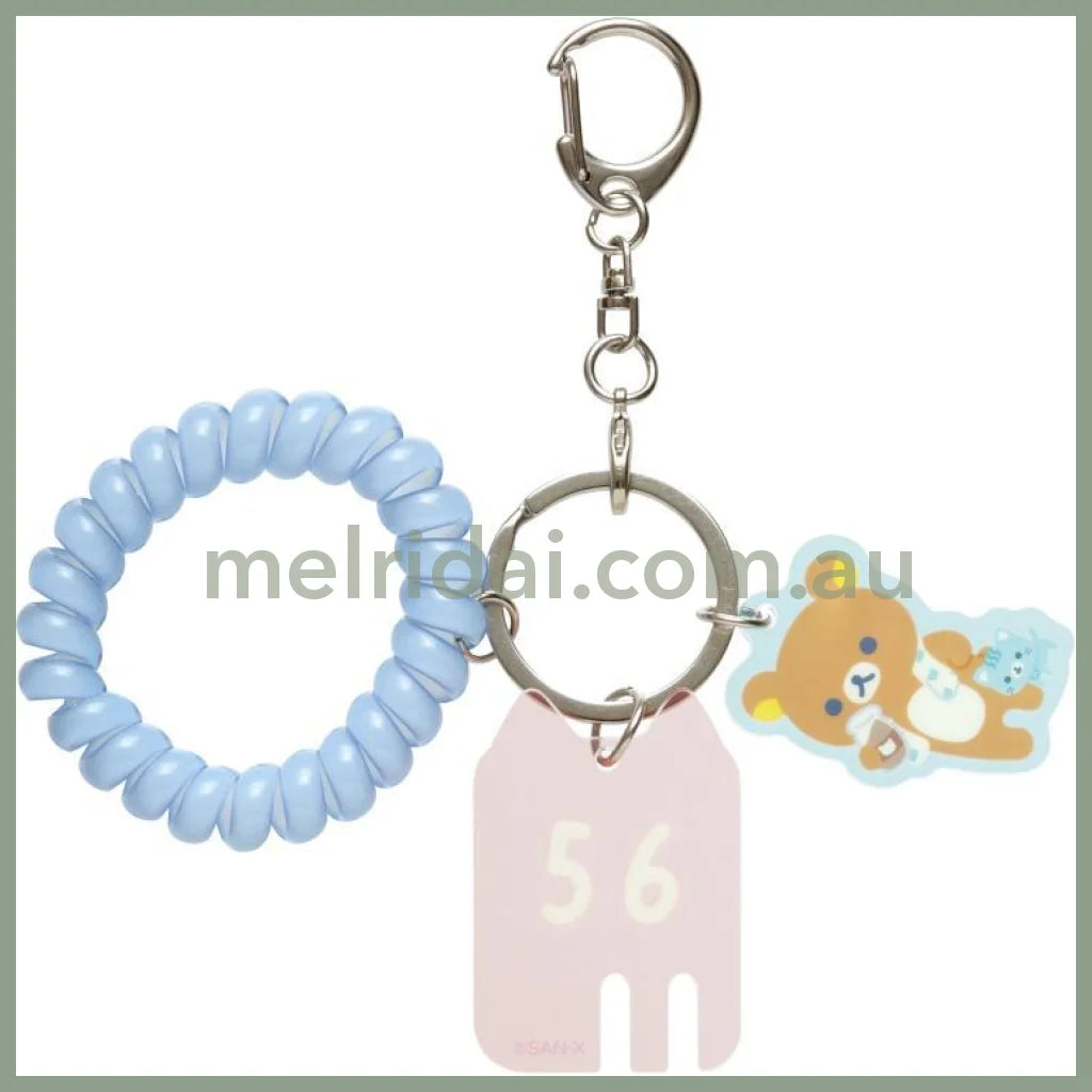 San-X | Rilakkuma Nekoneko No Yu Keychain Strap / Blue