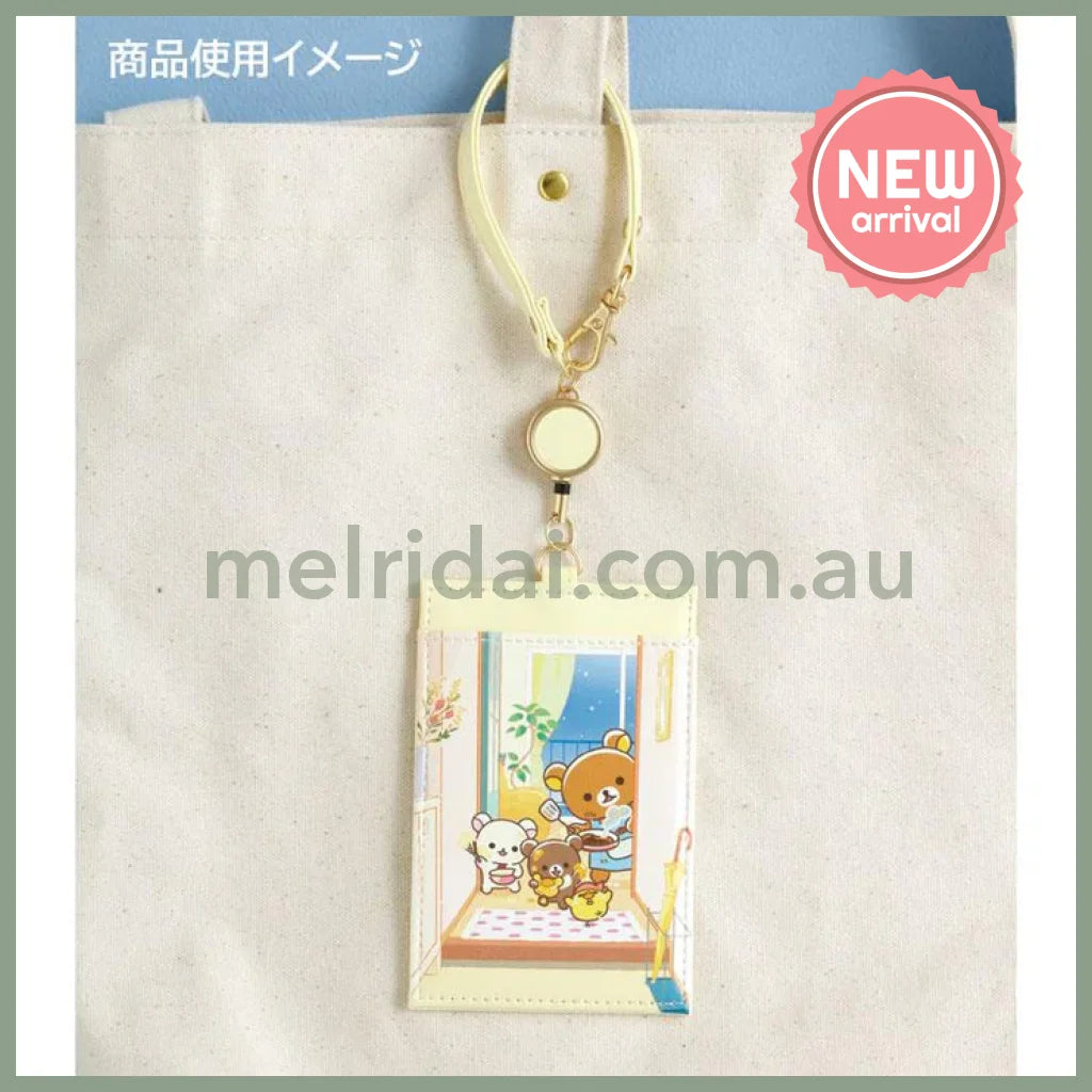 SAN-X | Rilakkuma Pass Case with Reel 115×75mm (Stay With Me)