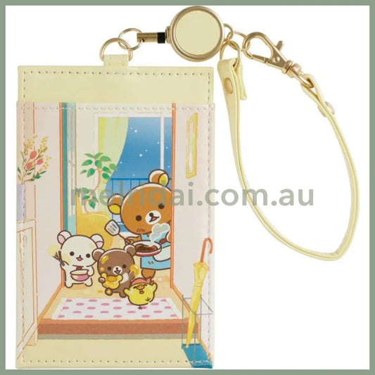 SAN-X | Rilakkuma Pass Case with Reel 115×75mm (Stay With Me)