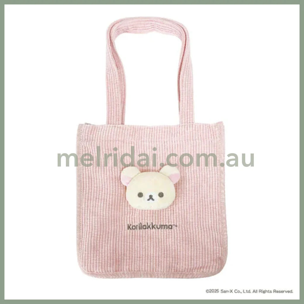 SAN X | Rilakkuma Pink Tote Bag 250×250×125mm (BASIC RILAKKUMA Favorite Things)