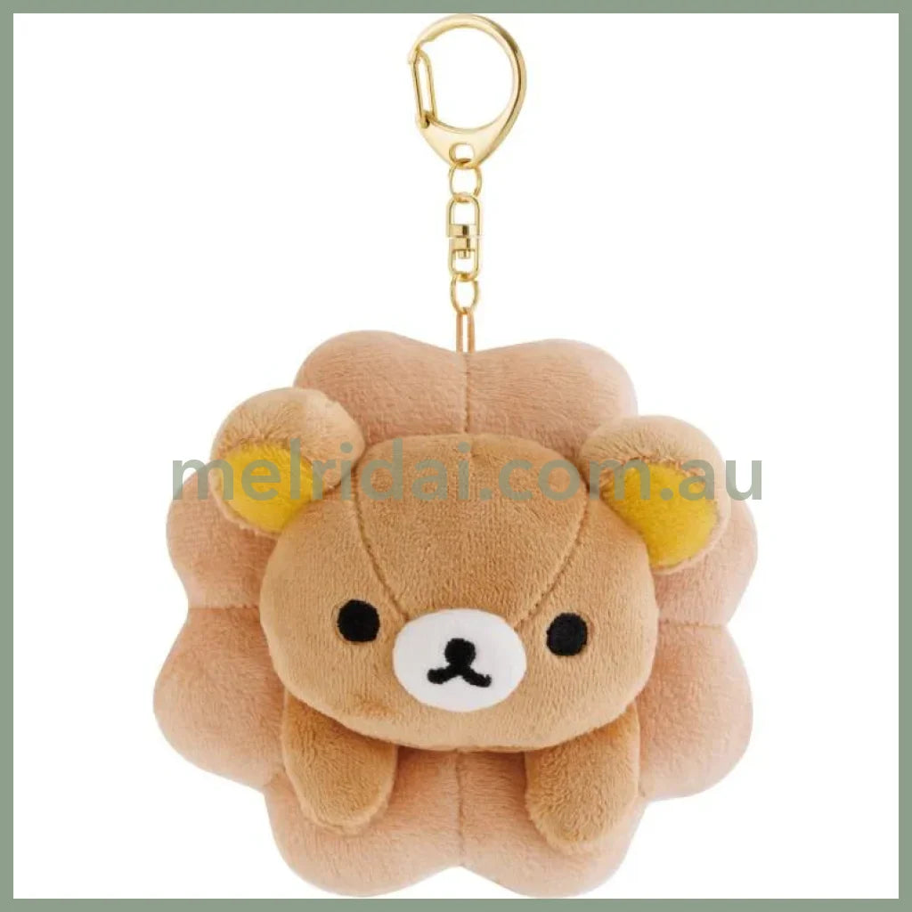 SAN-X | Rilakkuma Plush Keychain Bag Charm Hanging Plush 110×100×90mm (Mister Donut)