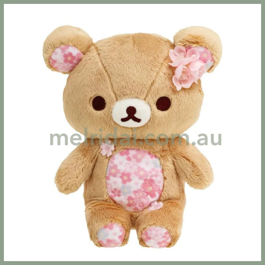 San-X | Rilakkuma Plush Toy 20Th Anniversary 190×160×110Mm (Sakura Limted) 轻松熊