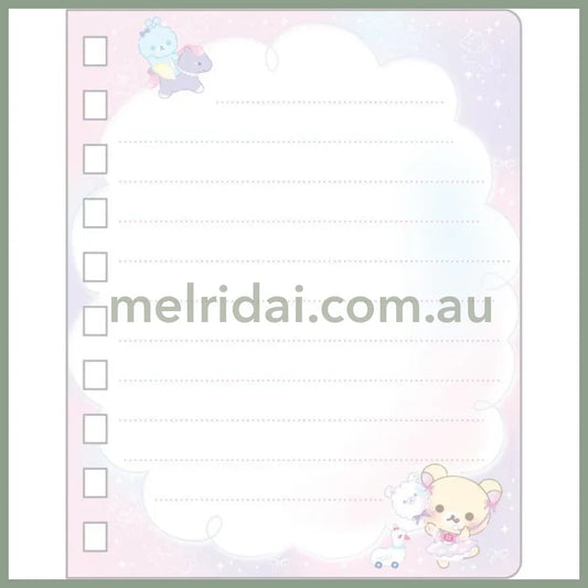 San-X | Rilakkuma Ring Memo Pad/Notebook 100 X 80 Mm (120 Colorful Pages)(Osorano Kururin