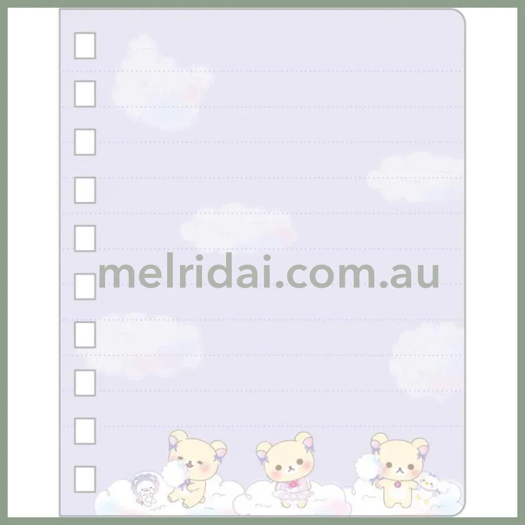 San-X | Rilakkuma Ring Memo Pad/Notebook 100 X 80 Mm (120 Colorful Pages)(Osorano Kururin