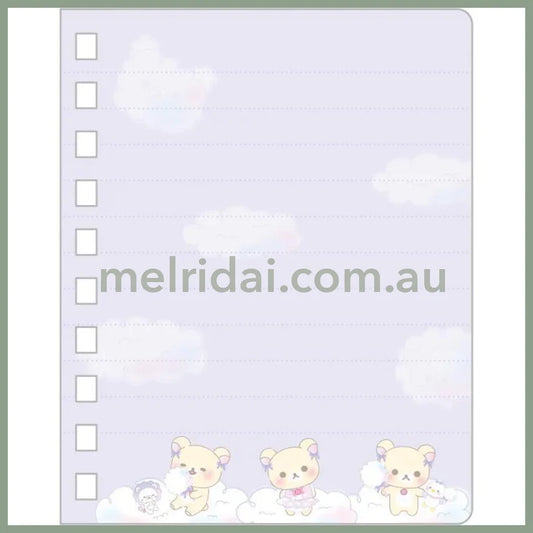 San-X | Rilakkuma Ring Memo Pad/Notebook 100 X 80 Mm (120 Colorful Pages)(Osorano Kururin