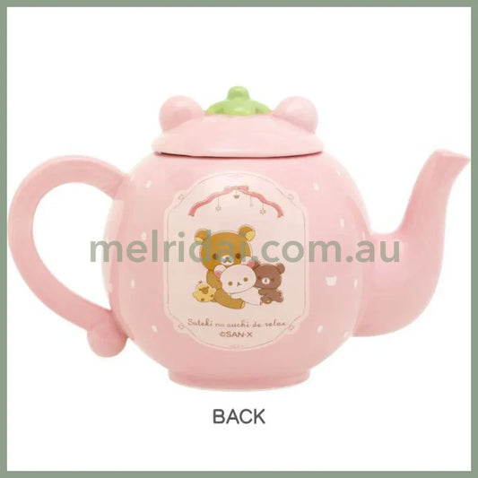 San-X | Rilakkuma Teapot Strawberry 115×190×140Mm (Lovely House)