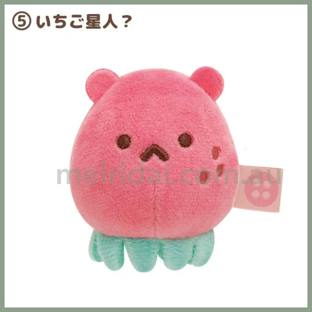 San - X | Rilakkuma Tenori Plush Toy (Korilakkuma Full Of Strawberry Day) 轻松熊 白小熊毛绒迷你公仔/手玉（草莓系列） 5