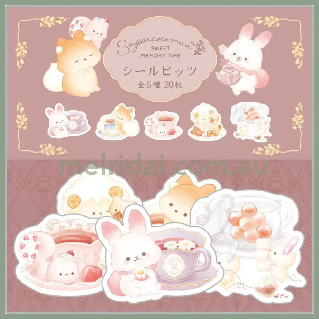 San-X | Sugarcocomuu Flake Sticker 110 X 90 Mm (Sweet Memory Time Theme)