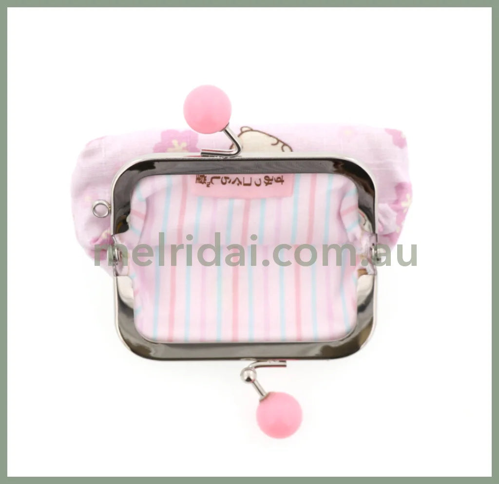 San - X | Sumikko Gurashi Clasp Purse Sakura Limited W90×H70×D20Mm (S) 角落生物 粉色樱花口金包/零钱包/硬币包(小号)