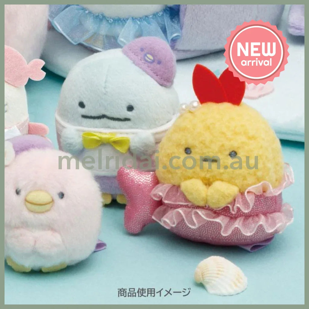SAN X | Sumikko Gurashi Ebifurai no Shippo Tenori Plush Doll 65×45×40mm (Penguin Lagoon)