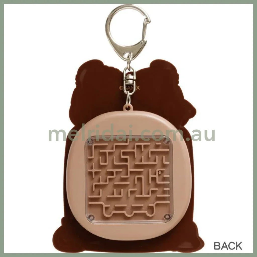 SAN-X | Sumikko Gurashi Maze & Infinite Bubble Wrap Fidget Toy Keychain Key Holder Dark 104×70×13mm (Chocolate Fair at