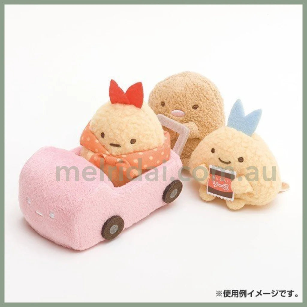San - X | Sumikko Gurashi Mini Plush Car 4 - 5Cm 角落生物 迷你毛绒小车 场景玩具 Chiikawa宝宝可坐