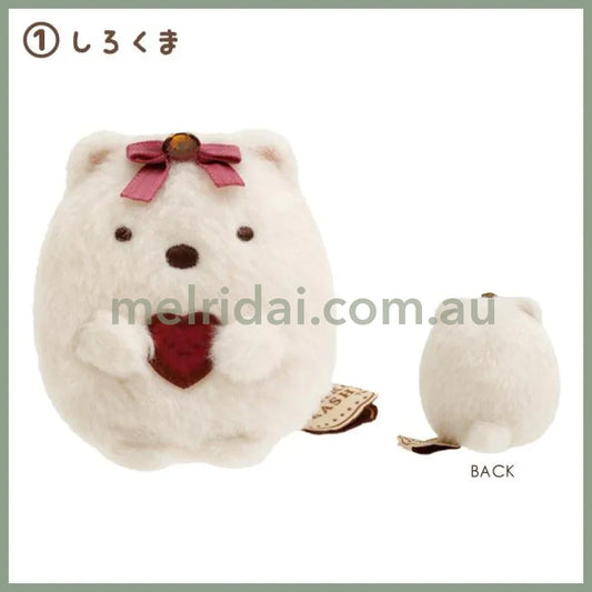 SAN-X | Sumikko Gurashi mini Tenori Plush Doll 60×55×50mm (Chocolate Fair at Sumikko Cafe) Shirokuma 白熊