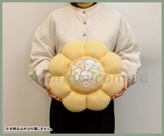 San - X | Sumikko Gurashi X Mister Donut Cushion 380×380×110Mm 角落生物 甜甜圈合作款 花瓣抱枕/靠垫