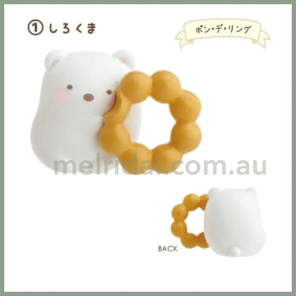 San-X | Sumikko Gurashi X Mister Donut Petit Mascot 36 38 21 Mm 角落生物 甜甜圈系列 植绒摆件/玩偶摆件 Shirokuma 白熊