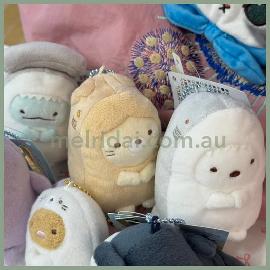 SAN-X | Sumikko Gurashi Neko Mascot Holder Ball Chain Keychain Bag Charm Plush (Aquarium Limited)