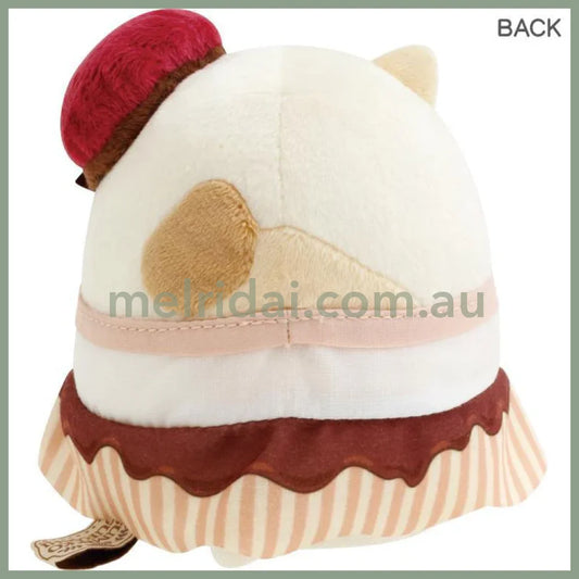 SAN-X | Sumikko Gurashi Neko Plush Doll 110×100×90mm (Chocolate Fair at Sumikko Cafe)