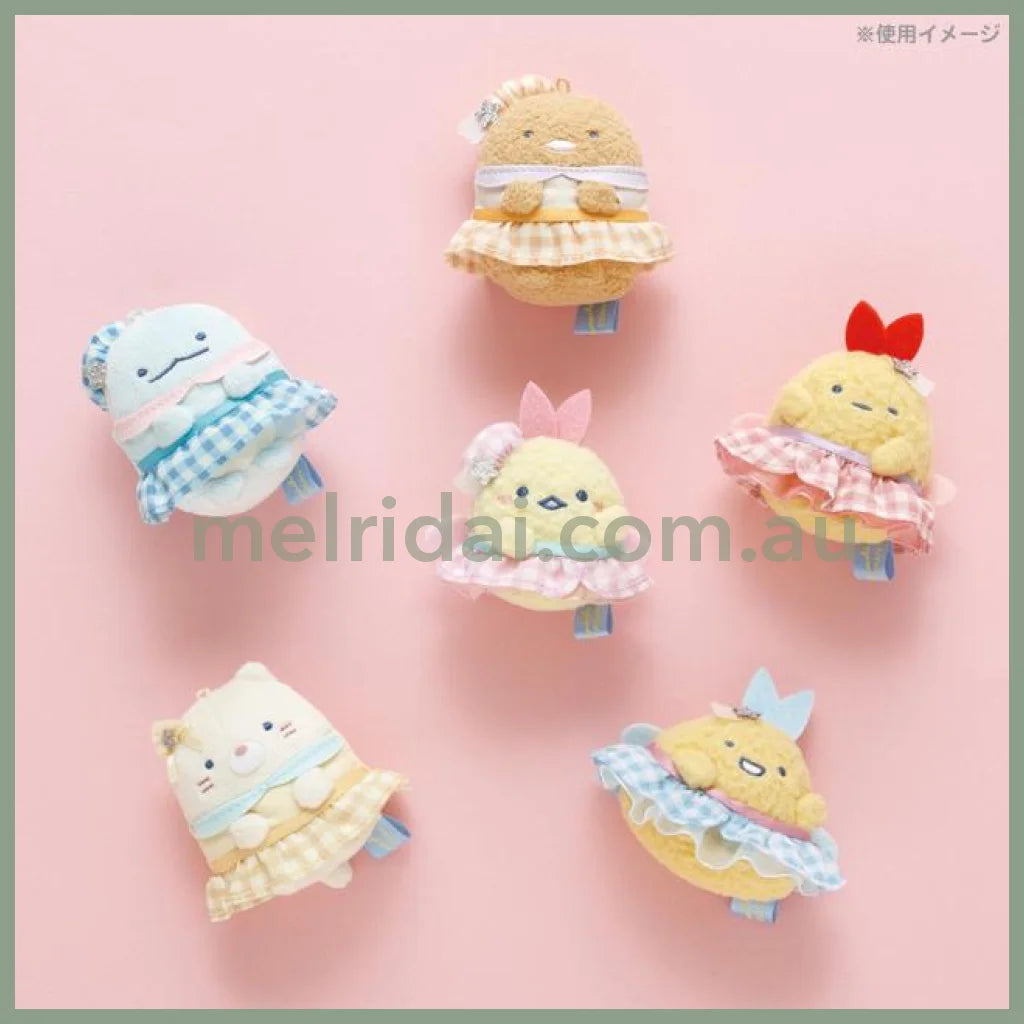 SAN-X | Sumikko Gurashi Tenori Plush Toy 60mm Approx. (Dreaming Idol Gingham Angel Wings)