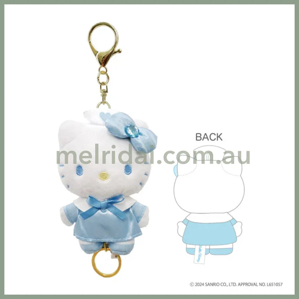 Sanrio | 90S Hello Kitty Mascot Strap With Reel H116×W75×D63Mm (Angel) Nurse-Blue