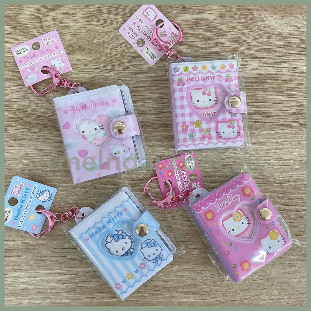 Sanrio | 90S Hello Kitty Mini Photo Album Key Holder Keychain H75×W55×D18Mm 10 Pockets (Angel)