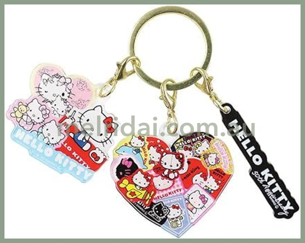 Sanrio | Acrylic Keychain (Travel Into The Future With Hello Kitty) 日本三丽鸥 亚克力三连钥匙链 和凯蒂猫的未来之旅