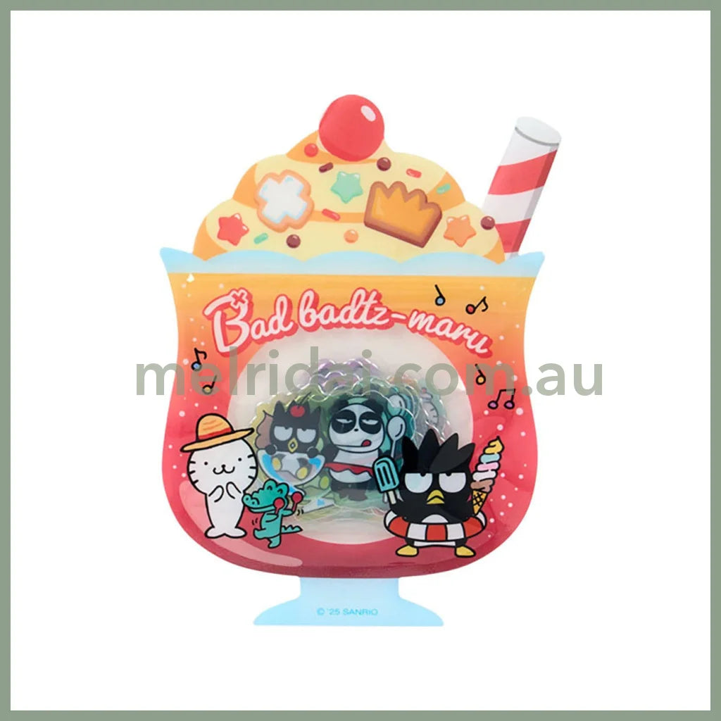 SANRIO | Badtz-maru Summer Stickers with Zipper Case 12.4 x 8.9 x 1cm (Cream Soda)