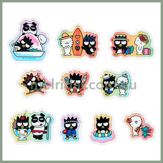 SANRIO | Badtz-maru Summer Stickers with Zipper Case 12.4 x 8.9 x 1cm (Cream Soda)