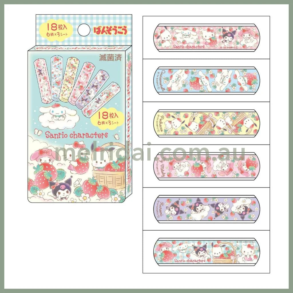 Sanrio | Band-Aid Bandages (Strawberry) 18Pieces