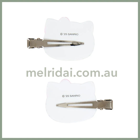 SANRIO | Bangs Clip Hair Clip 2 set 5.6×1×3.4cm (Hello Kitty - Pink)