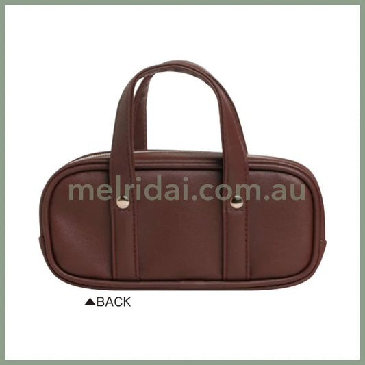 SANRIO | Boston Bag Pen Case Gogo Gal Collection Brown 80×190×55mm (Hello Kitty)