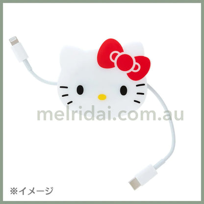 Sanrio | Cable Storage Case 8.2×1.5×6.8Cm 日本三丽鸥 立体造型集线器/卷线器/充电线整理 凯蒂猫Hello Kitty