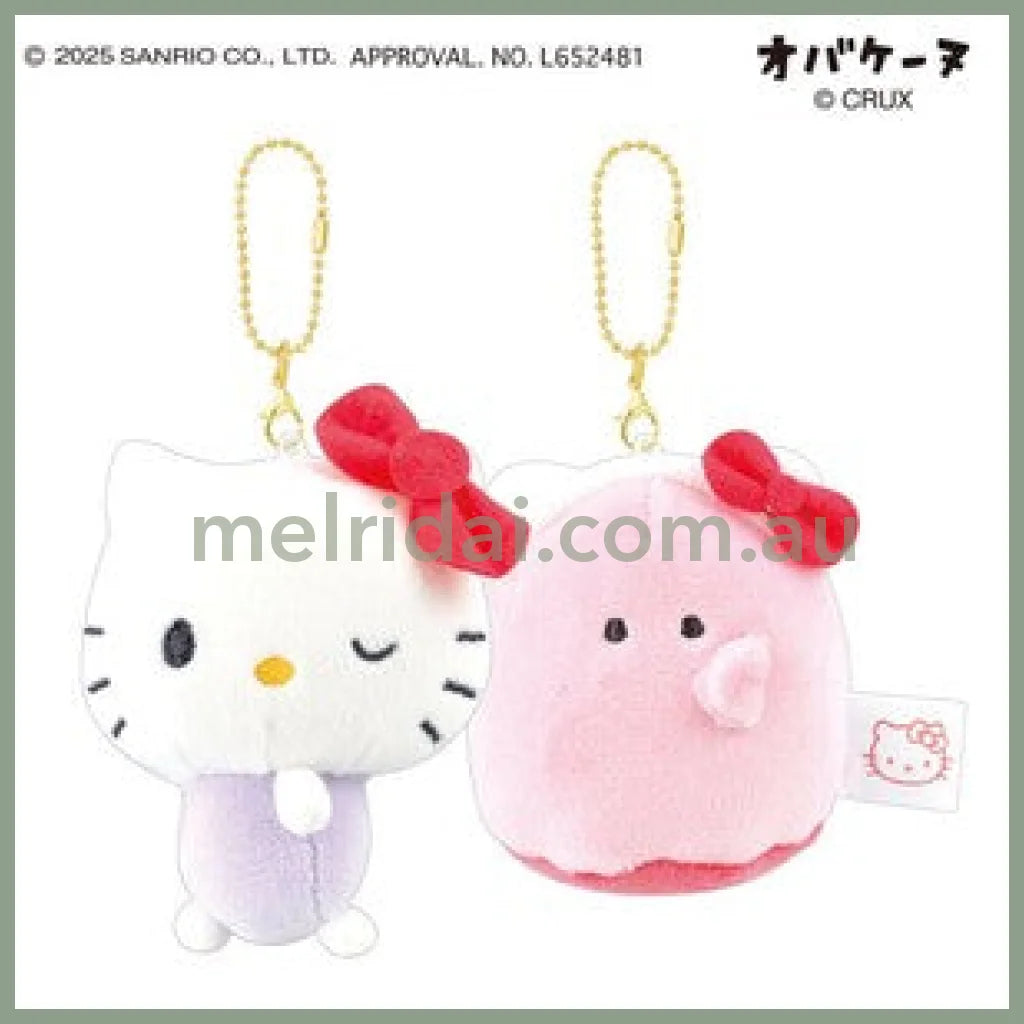 Sanrio Characters x Obakenu | Hello Kitty Smiley Plush Keychain Set of Two H180 x W165 x D90mm