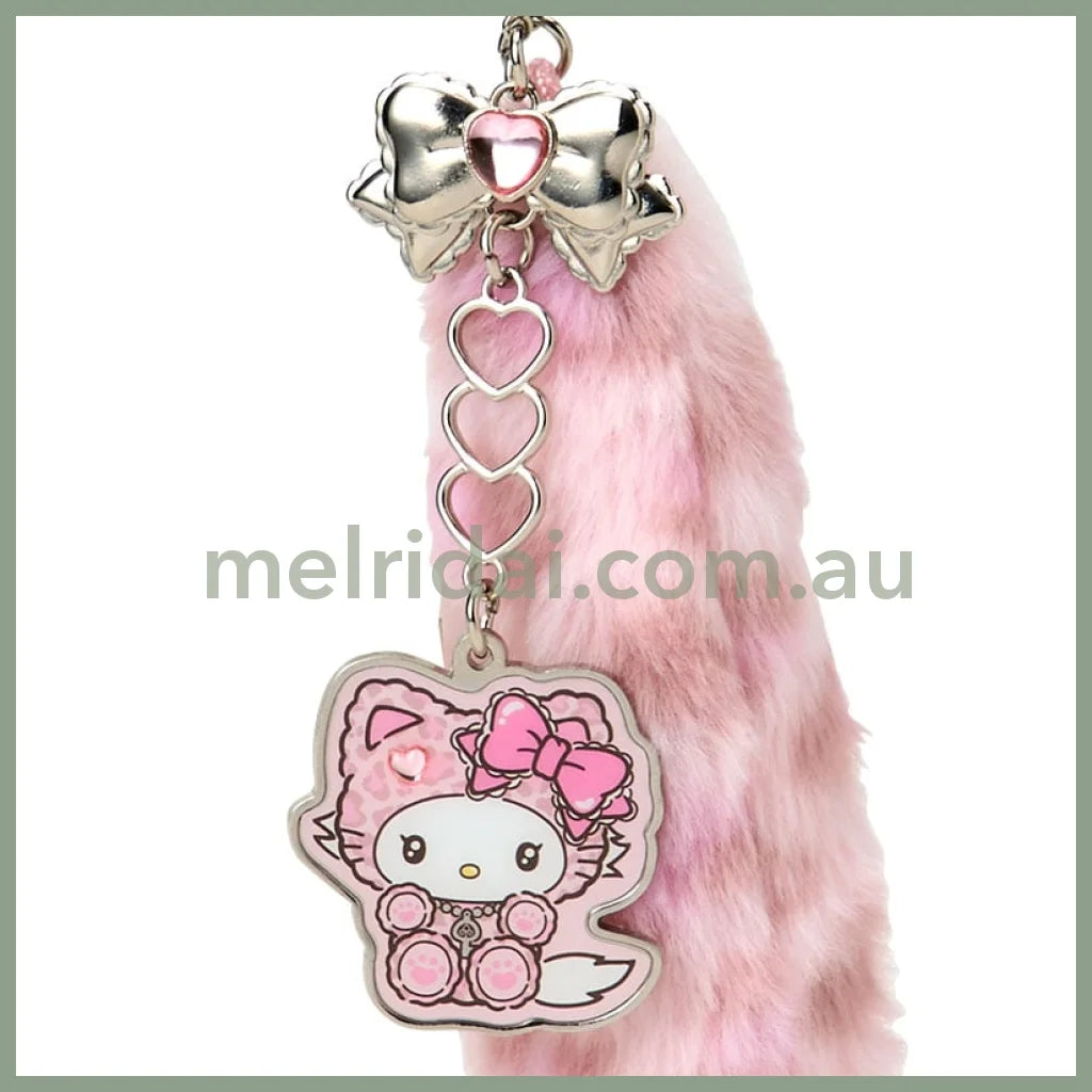 SANRIO | Charmmy Kitty Dangling Tail Mascot Strap 40×40×130mm (Leopard Gal Cat)