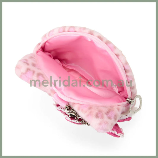 SANRIO | Charmmy Kitty Face-shaped Pouch Bag Charm 130×20×110mm (Leopard Gal Cat)